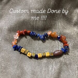 Colorful Beaded Bracelet with Letter Beads